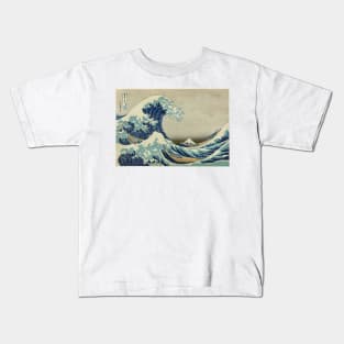 The Classic Japanese Great Wave off Kanagawa by Hokusai Kids T-Shirt